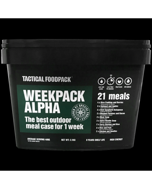 Tactical Food Savaitės maisto paketas Alpha išgyvenimui